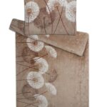 sleepwell Povlečení mikroflanel PAMPELIŠKA ČOKO – 70×90 cm + 140×200 cm