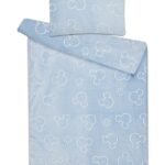 sleepwell Dětské povlečení mikroplyš svítící ve tmě, 40×60 + 95×130 cm, Mickey Mouse – světle modré